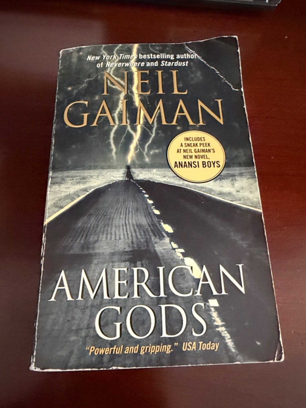 American Gods by Neil Gaiman - Black & Gold Paperback